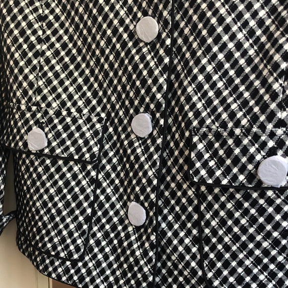 NWT SPANX Ponte Lady Jacquard Black/White Checkered Jacket - Picture 3 of 10